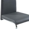 BAÏTA MARA02 Lot de 2 chaises, Simili, Gris, 54x42x101cm