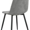 vidaXL 4X Chaises de Salle à Manger Chaises de Repas Sièges à Dîner Chaises de Cuisine Meubles de Cuisine Maison Intérieur Gris Clair Velours