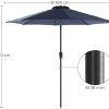 31DJ4eW6EqL._AC_.jpg SONGMICS Parasol de jardin Ø3 m, Ombrelle, protection UPF 50+, toile polyester octogonale, inclinable, manivelle, balcon, terrasse, piscine, plage, sans socle, Bleu Marine GPU30BU
