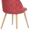 31EUwjitc-S._AC_.jpg Herbalady Lot de chaises de salle à manger en velours au design simple et élégant, qui peuvent parfaitement correspondre à votre salle à manger, salon ou chambre à coucher (rouge, 2)