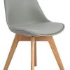31ErciENYIL._AC_.jpg H.J WeDoo Lot de 4 Chaises Salle à Manger en Chêne, Rembourrée Scandinaves Chaise de Cuisine/Bureau avec Pieds en Bois Massif - Gris