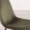 31EyebnzMQL._AC_.jpg SKLUM Chaise de Salle à Manger en Velours Glamm Bois foncé Green Army