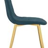 vidaXL Chaises de Salle à Manger 4 pcs Bleu Velours