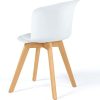 31GTsdtudVL._AC_.jpg IDMarket - Lot de 6 chaises SOLENE Blanches pour Salle à Manger