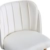 Nordlys - Lot de 2 Chaises de Salle a Manger Scandinaves Pieds Metal Effet Bois Velours Beige