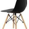 31ItmOPHSyL._AC_.jpg Classic - Chaise de salle à manger ou bureau avec pieds en bois, ergonomique, 54 x 46 x 82 cm, noir