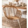 31JZiF0GI7L._AC_.jpg SKLUM Chaise de Salle à Manger en Rotin Synthétique Zole Blanc