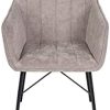 31Kbnyv6vuL._AC_.jpg FurnLAB Lot de 2 chaises de salle à manger avec accoudoirs et pieds en métal Gris