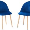 31LVkQxMfkS._AC_.jpg CO-Z 2 Chaises de Salle à Manger en Velours, Chaise de Cuisine Rembourrée en Velours, 2 Rétro Chaises en Tissu avec Pieds en Métal, Chaise Rembourré Scandinaves pour Maison Salon Chambre
