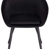 31MWHeCpBL._AC_.jpg WOLTU 1 pièce Chaise de Salle à Manger rembourrée en Velours Pieds en métal,Chaise de réception Couleur Noir BH244sz-1