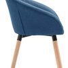 31OqPNT1WCL._AC_.jpg vidaXL 6x Chaises de Salle à Manger Chaises à Dîner Chaises de Repas Chaises de Cuisine Siège de Salon Chaises de Salon Maison Bleu Tissu