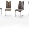31OvhjfhawL._AC_.jpg Robas Lund Chaises Salle à Manger Lot de 2 Chaises marron, Véritable cuir Chaise pied luge Chaise Salle à Manger, charge max. 140 kg, Chaise Artos