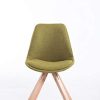 31Q1Xm5guyL._AC_.jpg Chaise De Salle A Manger Toulouse en Tissu I Chaise Visiteur Style Scandinave avec Dossier Et Assise Rembourrés I Piètement Bois Rond, Couleur:Vert, Couleur du Cadre:Natura