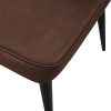 31RpR58ewL._AC_.jpg Lot de 2 chaises de salle à manger, Empilable chaises de salon simili cuir, sans accoudoir ,Style industriel , pieds en métal mat, Chaises modernes de chambre, Chaise de cuisine, Marron