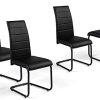 31SvtNym0JL._AC_.jpg IDMarket - Lot de 4 chaises MIA Noires Pieds Noirs pour Salle à Manger
