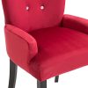 31TcI6eqDAS._AC_.jpg vidaXL 4X Chaises de Salle à Manger avec Accoudoirs Chaises à Dîner Chaises de Repas Meuble de Cuisine Salon Intérieur Maison Rouge Velours