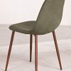 31TlUHhbNGL._AC_.jpg SKLUM Chaise de Salle à Manger en Velours Glamm Bois foncé Green Army