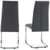 BAÏTA MARA02 Lot de 2 chaises, Simili, Gris, 54x42x101cm