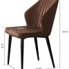 31WTuie9agL._AC_.jpg Lot de 2 chaises de salle à manger, Empilable chaises de salon simili cuir, sans accoudoir ,Style industriel , pieds en métal mat, Chaises modernes de chambre, Chaise de cuisine, Marron