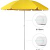 31XR4bfzylL._AC_.jpg Sekey® Parasol Ø 160 cm inclinable pour Patio Jardin Balcon Piscine Plage Jaune Rond Sunscreen UV20+