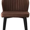 31XwUGisvjL._AC_.jpg Lot de 2 chaises de salle à manger, Empilable chaises de salon simili cuir, sans accoudoir ,Style industriel , pieds en métal mat, Chaises modernes de chambre, Chaise de cuisine, Marron