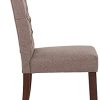 31YJymiIxtS._AC_.jpg CLP Chaise De Salle A Manger Lisburn en Velours Ou Tissu I Piètement en Bois De CaoutchoucI Dossier Capitonné I Confort Et Stabilité, Couleur:Taupe, matière:Tissu