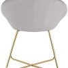 31YQik1DmLL._AC_.jpg WOLTU 1 X Chaise de Chambre Chaise de Salle à Manger Assise en Velours Pied en métal,Gris Clair BH217hgr-1