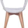 31YqcaeLe-L._AC_.jpg Herbalady Lot de 4 ou 6 chaises au design simple avec dossier ouvert. Utilisé dans la salle à manger, le salon, la chambre, etc. 2 styles et plusieurs couleurs sont disponibles. (Gris clair, 4)