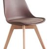 31aC0N3atZL._AC_.jpg Life Interiors Lorenzo - Chaise Scandinave - Assise Rembourrée - Salle à Manger, Cuisine, Chambre (Marron, 4)