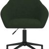 31bDrEwzlqL._AC_.jpg vidaXL Chaise pivotante de Salle à Manger Vert foncé Velours
