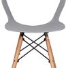 31dN1JG5rKL._AC_.jpg Lot de 6 chaises de salle à manger en plastique - Pieds en bois massif - Chaises de salon ergonomiques à dossier ouvert - Chaises de jardin (Gris-B, 6)