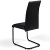 31dWjwPBj7L._AC_.jpg IDMarket - Lot de 4 chaises MIA Noires Pieds Noirs pour Salle à Manger
