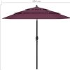 31dYZcVoxUS._AC_.jpg vidaXL Parasol à 3 Niveaux avec Mât en Aluminium Abri Solaire Parasol de Jardin Parasol de Plage Patio Terrasse Extérieur Arrière-Cour Bordeaux 2,5 m