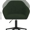 31dhwjasdkL._AC_.jpg vidaXL Chaise pivotante de Salle à Manger Vert foncé Velours