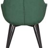WOLTU 2 Chaises de Salon Chaises de Salle à Manger matière en Velours et métal,Vert BH153gn-2