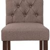 31epEB2ohXS._AC_.jpg CLP Chaise De Salle A Manger Lisburn en Velours Ou Tissu I Piètement en Bois De CaoutchoucI Dossier Capitonné I Confort Et Stabilité, Couleur:Taupe, matière:Tissu