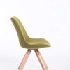 31fmpUgiGHL._AC_.jpg Chaise De Salle A Manger Toulouse en Tissu I Chaise Visiteur Style Scandinave avec Dossier Et Assise Rembourrés I Piètement Bois Rond, Couleur:Vert, Couleur du Cadre:Natura