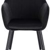 31h4-b8zhaL._AC_.jpg WOLTU Lot de 4 Chaises de Salle à Manger Chaise de Loisirs en Velours et Bois Massif,Chaises de réception Noir BH259sz-4