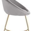 31iiwzrveGL._AC_.jpg WOLTU 1 X Chaise de Chambre Chaise de Salle à Manger Assise en Velours Pied en métal,Gris Clair BH217hgr-1