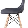 GrandCA Home Ensemble de 6 Chaises, Design Bois Chaise de Salle à Manger, Chaise de Bureau, Chaise de Salon (Noir-6chaise)