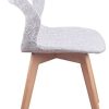 31ltKS5G1bL._AC_.jpg Herbalady Lot de 4 ou 6 chaises au design simple avec dossier ouvert. Utilisé dans la salle à manger, le salon, la chambre, etc. 2 styles et plusieurs couleurs sont disponibles. (Gris clair, 4)