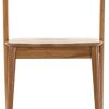 VS Venta-stock Pack 2 chaises Venus, Couleur Chêne, Bois Massif, 58 cm (Longueur) 57,5 cm (Profondeur) 76 cm (Hauteur)