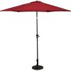 31pBC0Pe12L._AC_.jpg Costway Parasol de Jardin Inclinable Φ 270 CM Patio Pare-Soleil Imperméable avec Toile Polyester et Baleines en Fer Robuste, Base Non Inclus (Rouge Vine)
