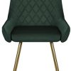 31rOQrYYpLL._AC_.jpg Wolmics Chaises de Salle à Manger Chaise Scandinave Velours Lot de 2 avec accoudoirs,Chaise Fauteuil Chaise Cuisine avec Pieds doré en Métal,Vert Foncé