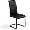 31tLGQ7uvoL._AC_.jpg IDMarket - Lot de 4 chaises MIA Noires Pieds Noirs pour Salle à Manger
