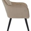 31v5nojY9oL._AC_.jpg DUHOME Chaise Salle à Manger en Tissu (Velours) Design Retro Fauteuil avec Pieds en Metal sélection de Couleur 8058, Couleur:Beige, matière:Velours