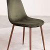 31voATsCpkL._AC_.jpg SKLUM Chaise de Salle à Manger en Velours Glamm Bois foncé Green Army