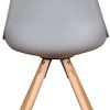 GrandCA HOME Chaises,Lot de 4 Chaises de Salle à Manger Style Nordique avec Pieds en Bois Massif,Chaise de Bureau Chaise de Cuisine Chaise de Salon (Gris)