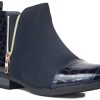 31xZJ6zsTL._AC_.jpg Primtex Bottines Chelsea Femme à Zip Motif Croco Verni Simili Cuir Boots Petit Talon