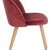 31y1r8YzhRS._AC_.jpg Herbalady Lot de chaises de salle à manger en velours au design simple et élégant, qui peuvent parfaitement correspondre à votre salle à manger, salon ou chambre à coucher (rouge, 2)